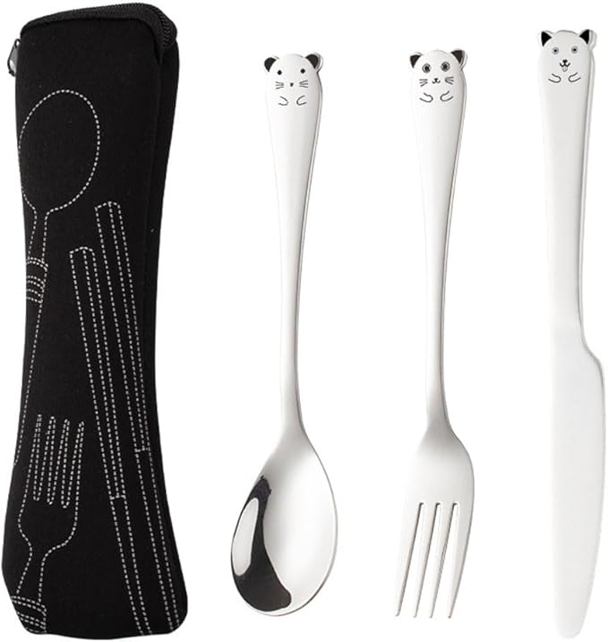 Lot 3 Couverts enfants gravés “Chatoune"