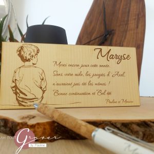 Carte Cadeaux fantaisie en bois / ou carte messages