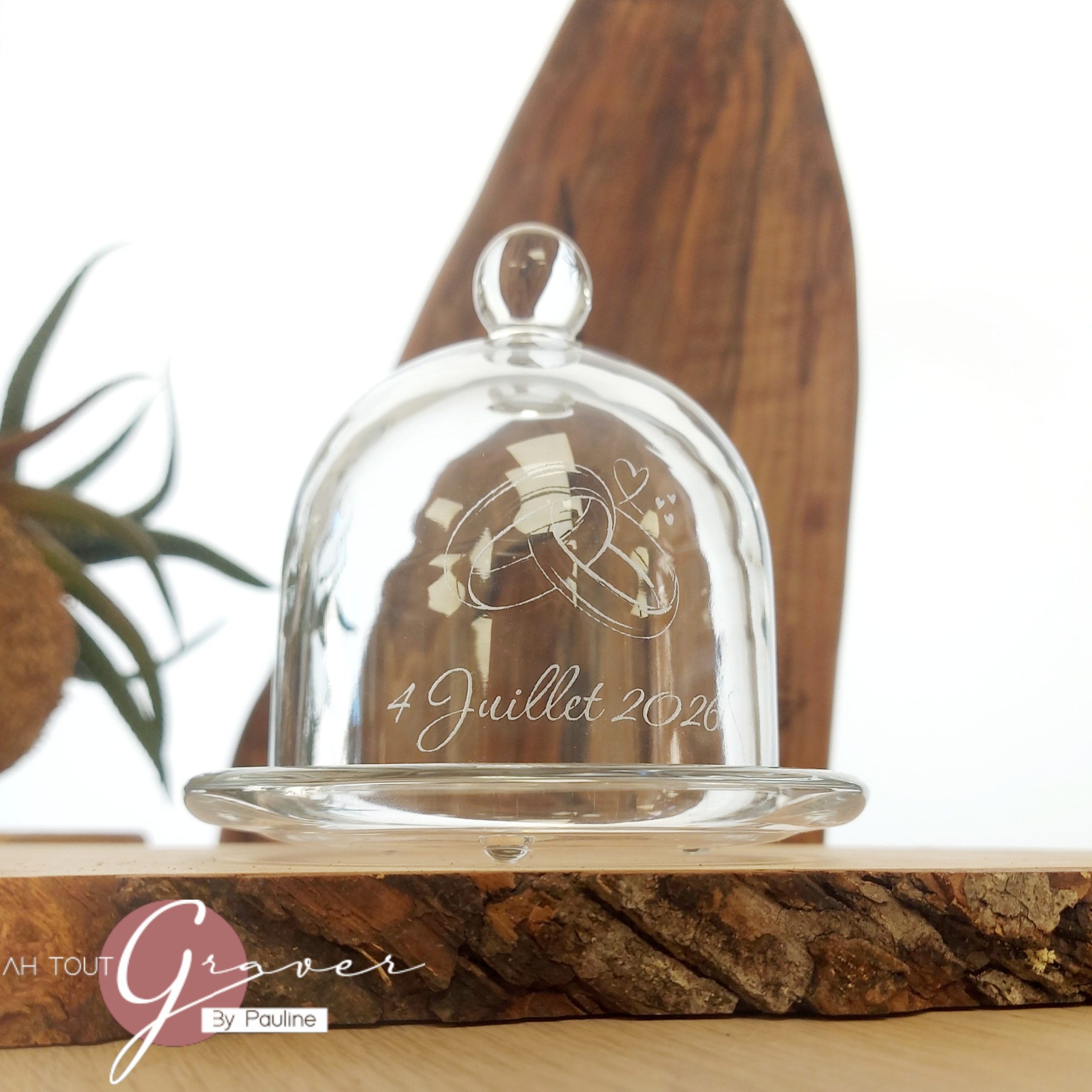 Mini Cloche en verre - a graver