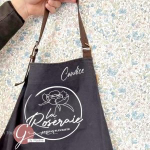 Tablier en coton vintage avec marquage